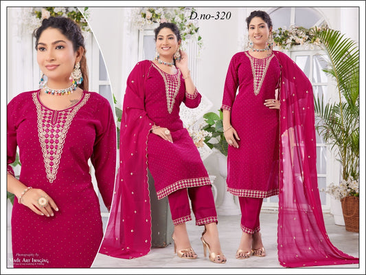 siroski diamond work, 3pcs Pent with dupatta